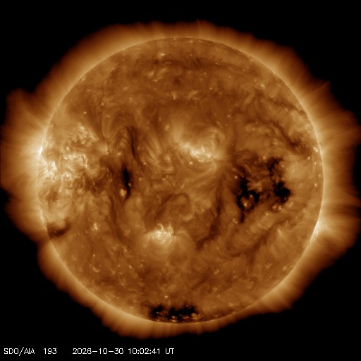 Latest NASA SDO AIA 193 Å solar image